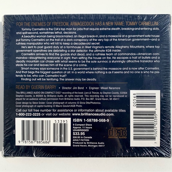 Liars & Thieves by Stephen Coonts Unabridged Audio Book Compact Disc Spy Mystery - Picture 2 of 4